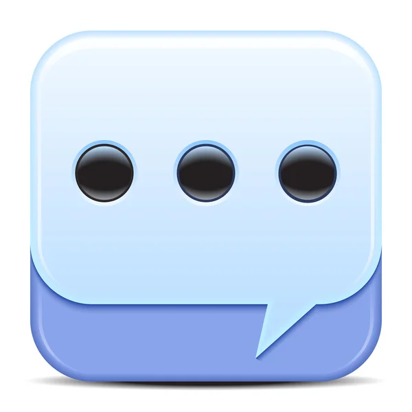 Kék beszéd buborékok ikon — Stock Vector