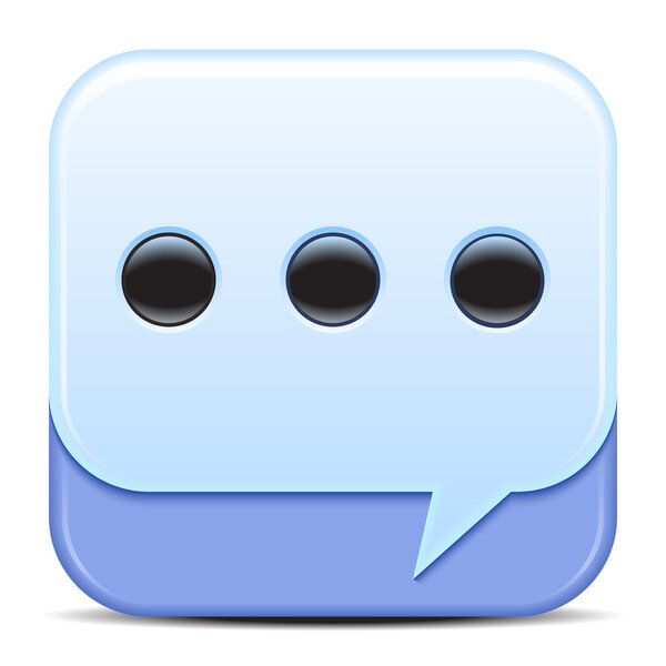 Blue Speech Bubbles Icon