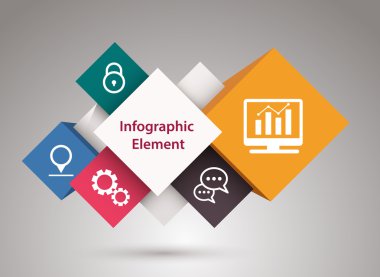 Küpler ile soyut arkaplan.