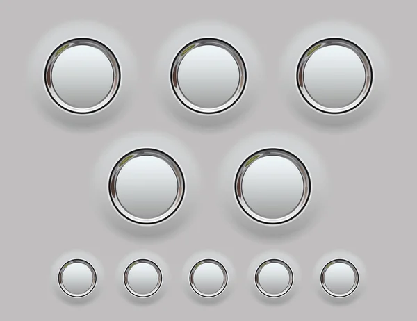 Web Metal Button. Vector illustration — Stock Vector