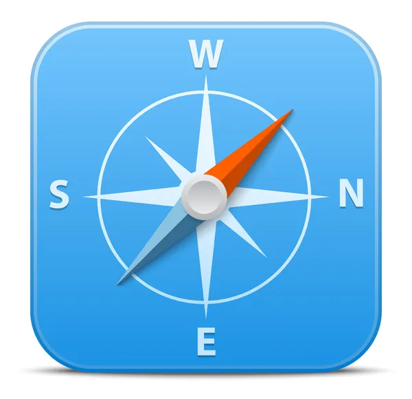 Icono de brújula vectorial — Archivo Imágenes Vectoriales