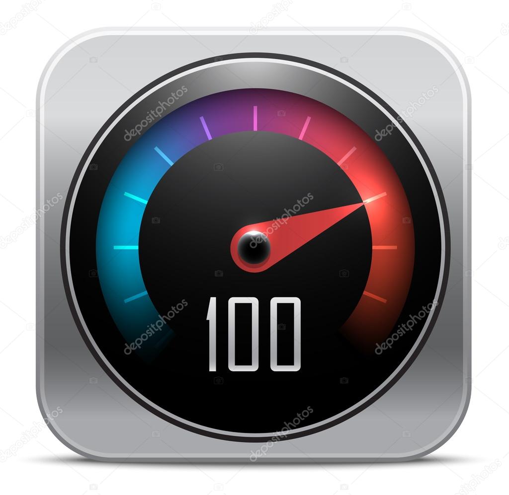 Speedometer icon. Vector illustration