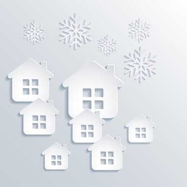 resimde arka Noel plan kar tanesi ile vektör