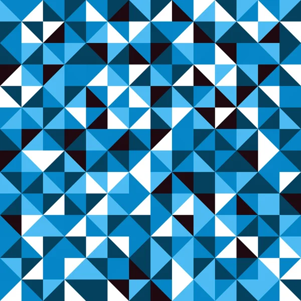 Modèle géométrique bleu sans couture avec triangles — Image vectorielle