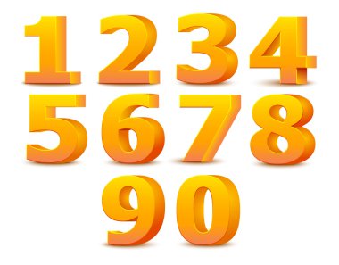 Alphabet numbers. Vector illustration.