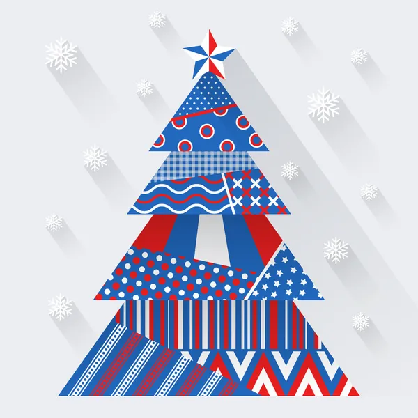 Vector árbol de Navidad de papel — Vector de stock