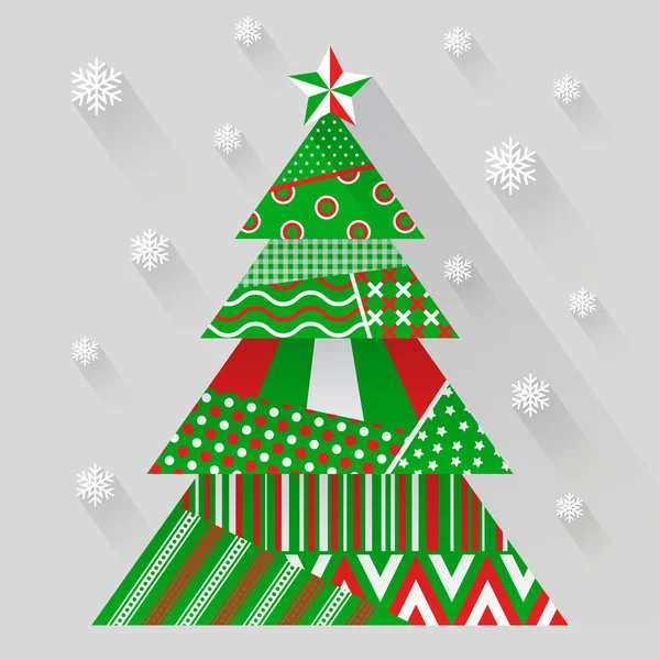 Vector paper christmas tree — Stock Vector