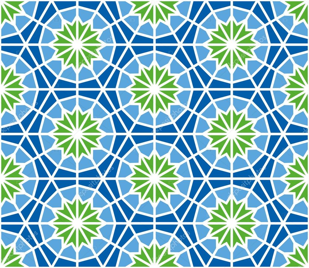 Arabesque seamless pattern in editable vector file