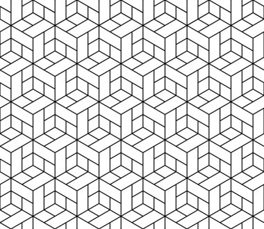 küpleri ile kesintisiz geometrik desen.