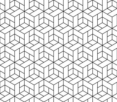 Seamless geometric pattern with cubes.