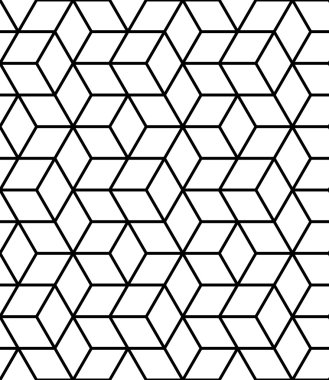 Seamless geometric pattern with cubes. clipart