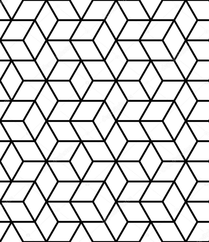 Seamless geometric pattern with cubes.