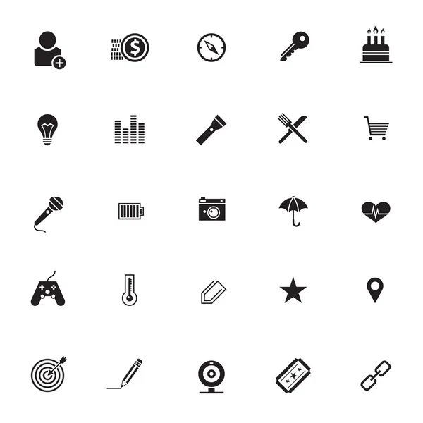 Set de iconos de diseño plano — Vector de stock