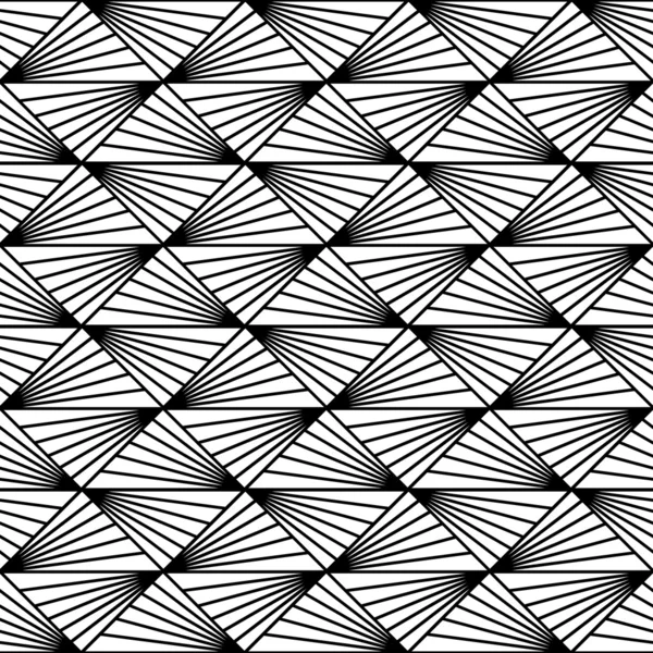 Modèle géométrique sans couture avec triangles et lignes — Image vectorielle