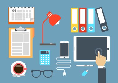düz tasarım modern iş çalışma rutin organizasyon