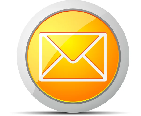 Mail yellow circle icon. Vector illustration. — Stock Vector