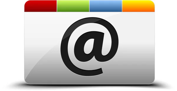 E - icono coloreado por correo — Archivo Imágenes Vectoriales