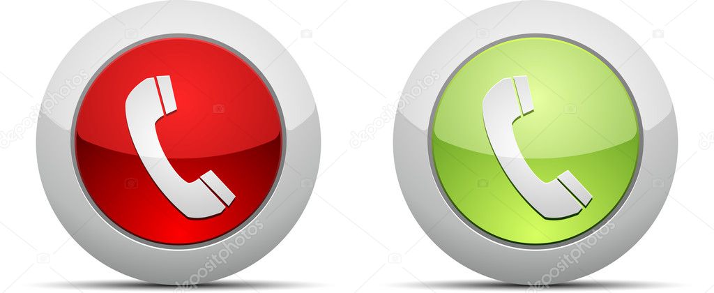 Coloured phone vector icons