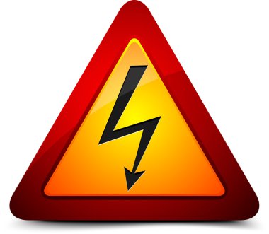 High voltage sign clipart