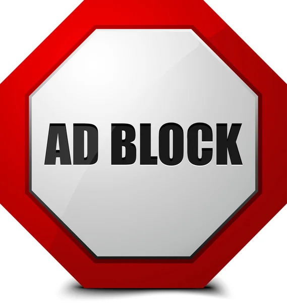 AD block ikon, vektor illustration — Stock vektor