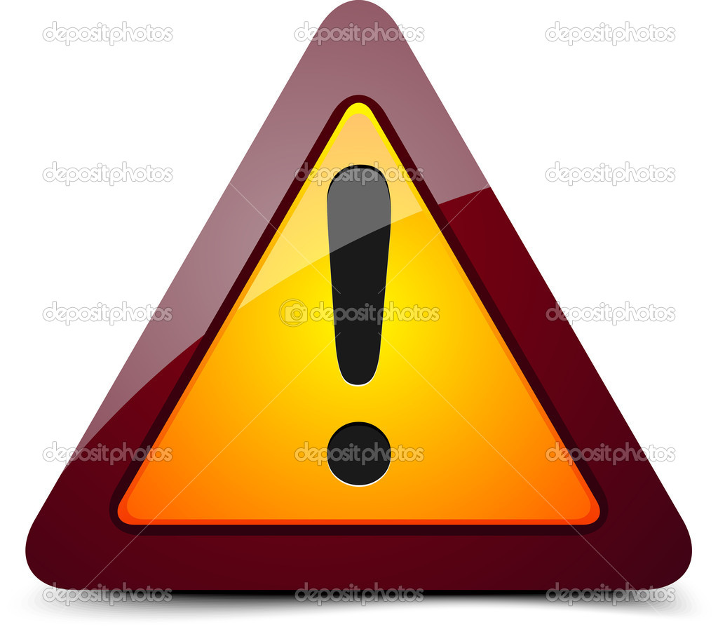 Exclamation danger sign