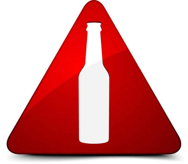 Beer Warning Sign — Stock Vector