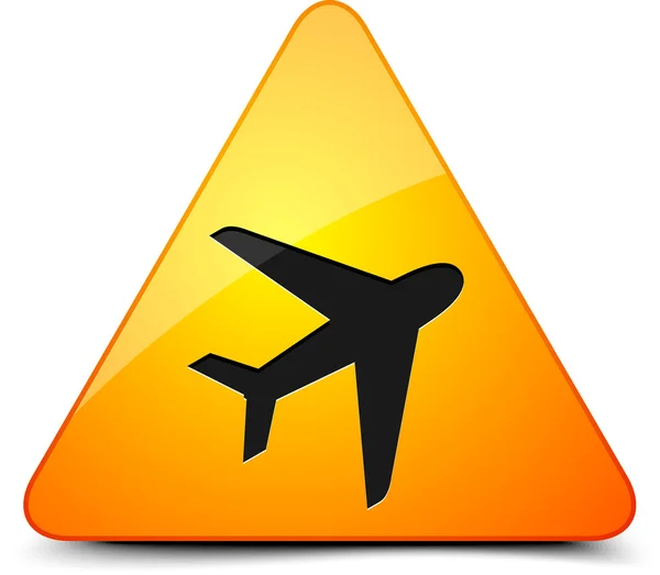 Segnale di pericolo aeroportuale — Vettoriale Stock