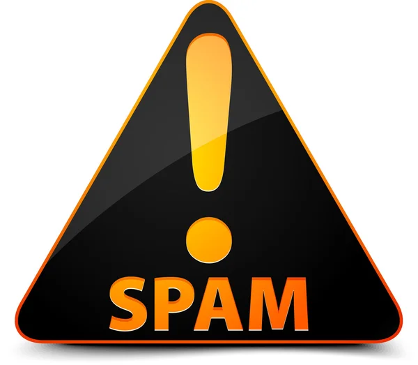 Spam-Gefahrzeichen — Stockvektor