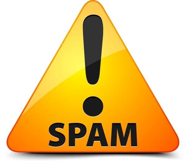 Semn de pericol spam — Vector de stoc