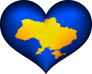 Ukraine heart clipart