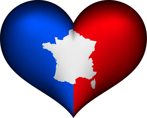 France heart — Stock Vector