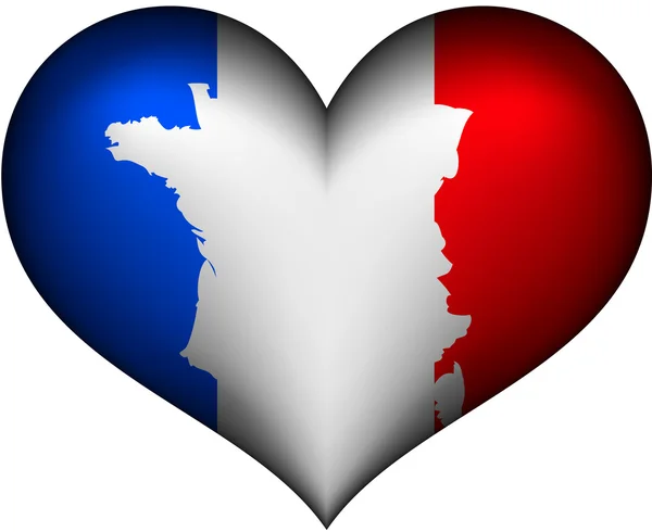 France heart — Stock Vector