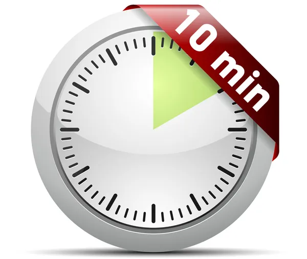 10 minuter timer — Stock vektor