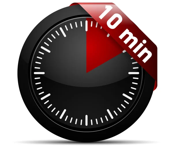 Temporizador de 10 minutos — Vector de stock