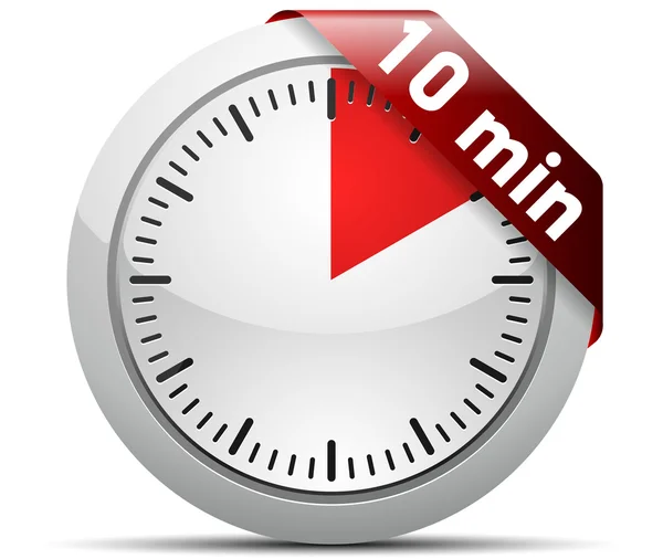 Timer 10 minuti — Vettoriale Stock