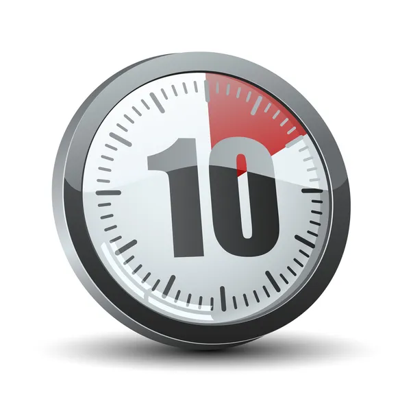 10 perces időzítő — Stock Vector