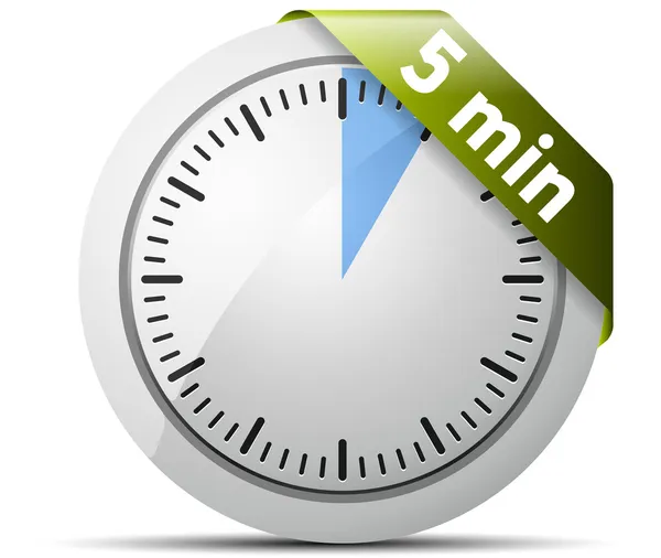 5 minuten timer — Stockvector