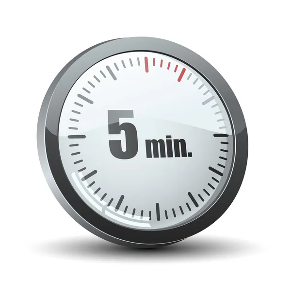 5 minuten timer — Stockvector