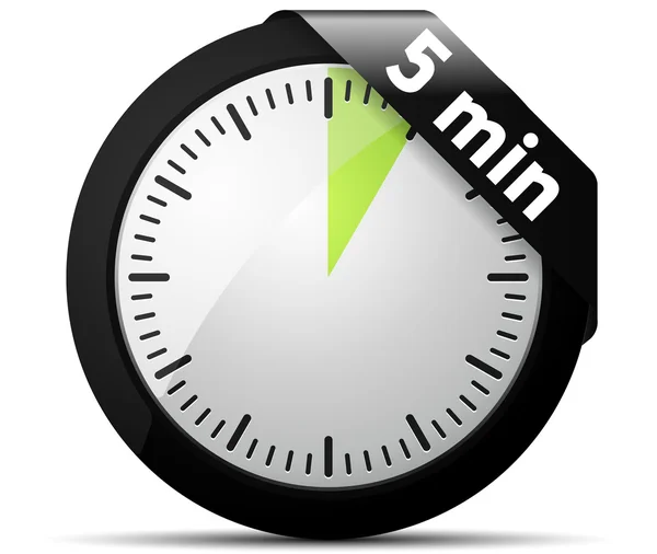 Timer 5 minuti — Vettoriale Stock