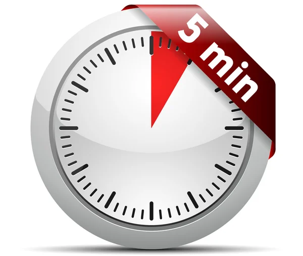 5 minuten timer — Stockvector