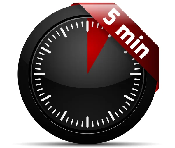 Timer 5 minuti — Vettoriale Stock