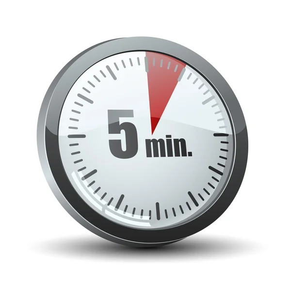 5 minuten timer — Stockvector