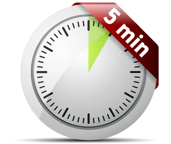 Minuterie 5 minutes — Image vectorielle