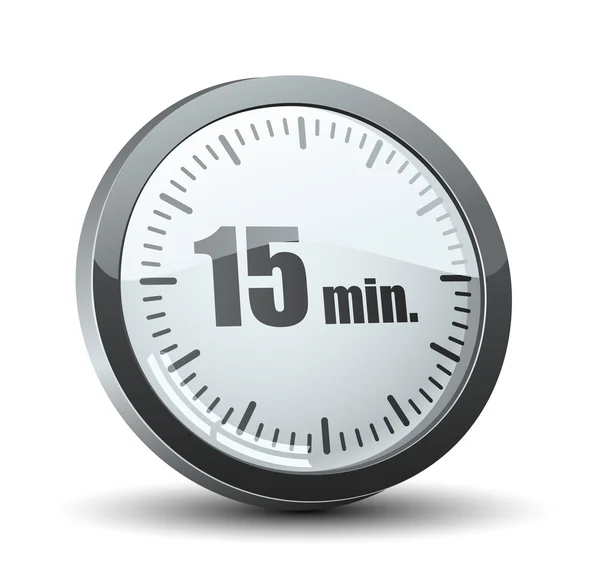 Minuterie de 15 minutes — Image vectorielle