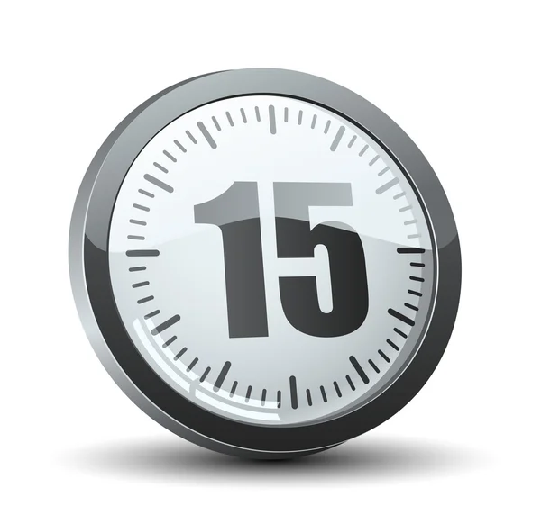 Minuterie de 15 minutes — Image vectorielle