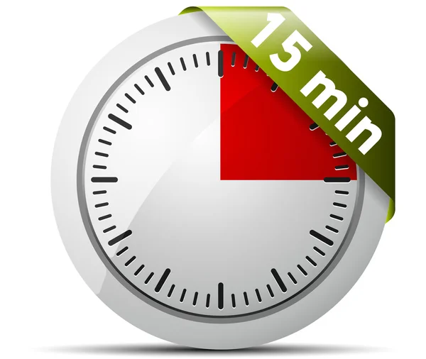 15 Minutes timer — Stock Vector