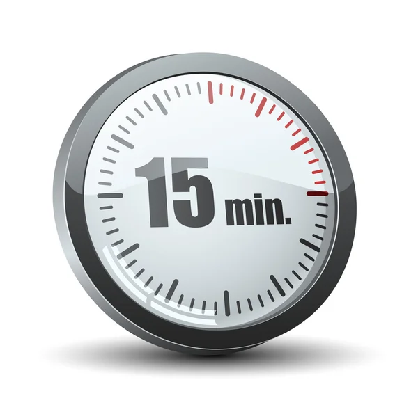 15 Minutes timer — Stock Vector