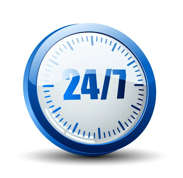 24 7 servisní tlačítko — Stockový vektor