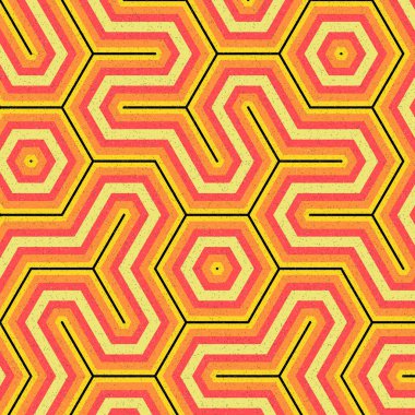 renkli altıgen kiremit bağlantısı sanat arkaplan tasarımı illüstrasyonu