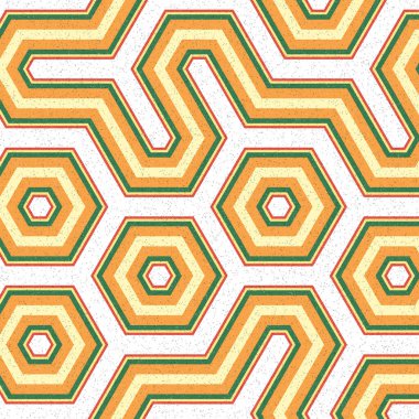 renkli altıgen kiremit bağlantısı sanat arkaplan tasarımı illüstrasyonu